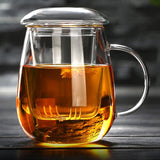 Tea Mug with Lid Filter,Coffee Cups Tea Set Mugs Beer Drink Office Mug Transparent Drinkware Glass Cup Chinese Style