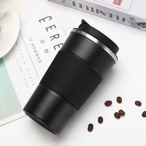 380ml/510ml Portable Stainless steel 304 Coffee Mug With Non-slip Case Thermos Mug Travel Thermal Cup Thermosmug For Gifts