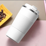 380ml/510ml Double Stainless Steel 304 Coffee Thermos Mug Leak-Proof Non-Slip Car Vacuum Flask Travel Thermal Cup Water Bottle