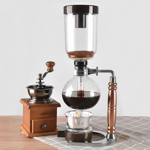 Japanese Style Siphon Coffee Maker Tea Siphon Pot Vacuum Coffeemaker Glass Type Coffee Machine Filter 3Cup