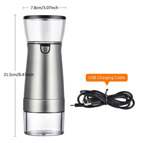 USB Electric Coffee Grinder Stainless Steel Adjustable Professional Coffee Bean Mill Pepper Grinding Machine Kitchen Tools