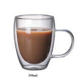 Double Wall High Borosilicate Glass Mug Heat Resistant Tea Milk Lemon Juice Coffee Water Cup Bar Drinkware Lover Gift Creativity