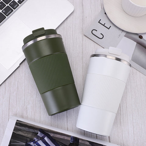Double 304 Stainless Steel Coffee Thermos Mug Cafe Tumbler with Non-slip Case Car Water Vacuum Flask Travel Insulated Bottle