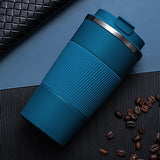 Double 304 Stainless Steel Coffee Thermos Mug Cafe Tumbler with Non-slip Case Car Water Vacuum Flask Travel Insulated Bottle